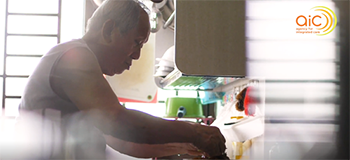 89-year-old great-grandfather cooking up a storm for his family